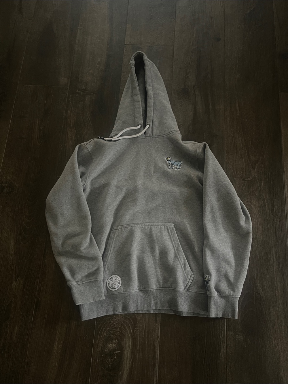 Men's Gray Goat USA Hooded Sweatshirt with Subtle Logo